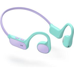 iClever Kids Headphones, Bluetooth 5.4 Air Conduction Open Ear Headphones, Safe Volume 74&85 dBA, Clear Audio, 360 Bending, Ultra-Light Comfortable Kids Wireless Headphones for iPad/Travel/Sports