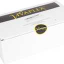 Vivaplex, Clear, 8 ounce, Round Glass Jars, with Black Lids - 8 pack