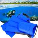 Kids Snorkeling Fins 2 Pack Swim Flippers for Children PVC Lightweight Diving Swimming Training Gear Snorkel Gear for Boys Girls Pool Beach Ocean Water Sports