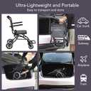 Portable Wheelchair,Lightweight Foldable Transport Chair with Handbrake for Adults and Senoirs