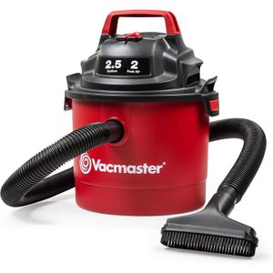 Vacmaster 2.5-Gallon* 2 Peak HP Wall Mountable Wet/Dry Vacuum VOM205P 1101, Red