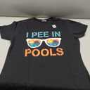 I Pee in Pools Sunglasses Funny Jokes Sarcastic Sayings T-Shirt, Women (Large)