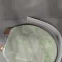 Round Toilet Seat Natural Wood Toilet Seat with Zinc Alloy Hinges, Easy to Install also Easy to Clean, Anti-pinch Marble Toilet Seat by Angol Shiold (Round, Green Marble)