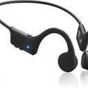 Bone Conduction Headphones, Bluetooth Open Ear Headphones with Mic, Bone Conduction Earbuds 12Hrs Playtime, IPX5 Waterproof Sport Headphone for Running, Gym, Gift (Black)