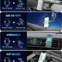 Wireless Car Charger, Fast Charging Phone Holder 3 in 1 Phone Mount Auto Clamping Car Accessories Compatible with iPhone 17 16 15 14 13 12 11 Xs XR, Samsung S23 Ultra S22 S21 S20/S10+ S9+ Note 9