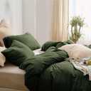 Comforter Queen Size Dark Olive Green, 3 Piece Soft Modern Bedding Set & Collections, Lightweight All Season Bed Quilt Blanket with 2 Pillow Shams for Women Men