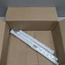 White Tension Curtain Rod for Windows 28 to 48 inch, Adjustable Expandable Pressure Spring Curtain Rod No Drilling, 7/8" Curtain Rod for Bedroom Doorway Closet Door