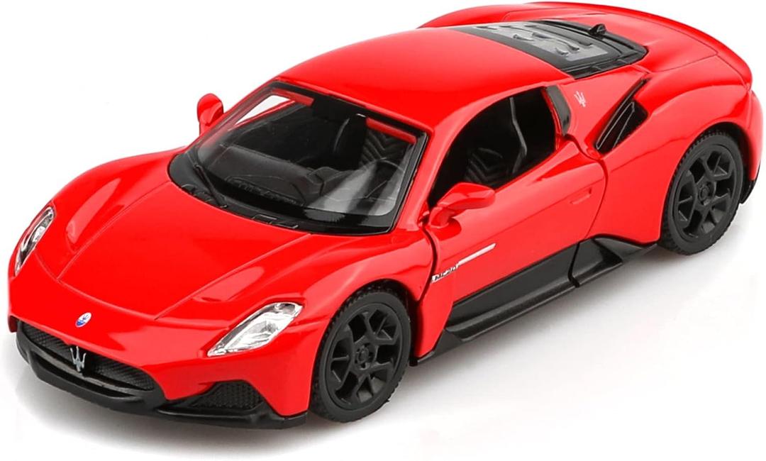 1/36 Scale Maserati MC20 Diecast Model Car,Pull Back Vehicles Toy Cars,Cars Gifts for Boys Girls (Red)