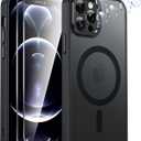 3 x LeYi for iPhone-12-Pro-Max Case:[ Screen Protector X2+ Camera Cover X2] i Phone 12Pro Promax Cases Compatible with Magsafe Funda para iPhone12 Pro Max Magnetic Protective Heavy Duty Slim, Black