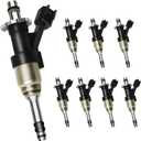 Set of 8 Upgraded 6 Holes Fuel Injectors Fit for GMC: Yukon (XL) / Sierra 1500, for Chevy: Tahoe/Suburban/Silverado 1500 2500, V6 4.3L / V8 5.3L 2014-2018, OEM # 12668390, FJ1217