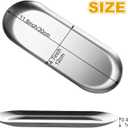 AKOLAFE 5PCS Stainless Steel Serving Tray Set Silver Platters for Serving Food Party Large Metal Trays Decorative 12" Long Plate Oval Storage Tray Thickened Serving Dishes for Entertaining Sushi Snack