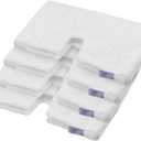 S3501 S3601 Steam Mop Replacement Pads Compatible with Shark Steam Pocket Mop, Vacmop Replacement Pads for Shark Steamer Pads S3500 Series S3501 S3601 S3550 S3601D S3901 S3801 S3801CO, White (4 Pack Short Plush)