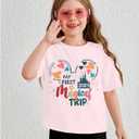 Magical Shirts for Girls Animal Kingdom Shirt Kid Magic Princess T Shirt Castle Graphic Tees Summer Short Sleeve Tops (18-24 Months, Pink)