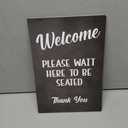 Welcome Sign Stand - Freestanding or Adhesive, Blackboard Effect Acrylic Stand for Cafes, Restaurants or Pubs