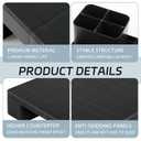Vercraft 1 Pcs Plastic Pallet for Basement Storage Easy Stack Lightweight Floor Pallet Display Flooring Room Supermarket Christmas, Support up to 2000 Lbs (23'' L X 16'' W X 4.7'' H,Black)