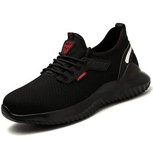 Kezhiho Steel Toe Shoes for Men Lightweight Comfortable Breathable Work Shoes Puncture-Proof Non-Slip Indestructible Sneakers Industrial Construction Safety Shoes, Size: 11