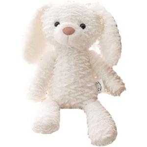 GUDVES Forest Animal Plush Stuffed Toy - 15 inch Soft Plush Rabbit Bear Dog Unicorn Elephant Realistic Interactive Plush Toy - for Animal Themed Parties (White Rabbit)