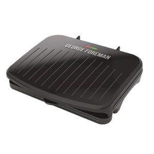 George Foreman Family-Size Grill & Panini Press, Nonstick Ceramic Coating, Fat-Removing Slope, Adjustable Angle, Indoor/Outdoor Use