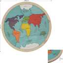 7 Continents & 5 Oceans of the Earth Wooden Jigsaw Puzzle for Kids | 21 Puzzle Pieces | Learning & Educational Toy Gift for Boys & Girls Ages 3 Years and Above
