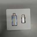 MFi Certified 256GB Flash Drive for iPhone, 3 in 1 Type-C USB Memory Stick Thumb Drive for Photos Videos, High Speed External Memory Storage Photo Stick for iPhone iPad Android PC (Blue)