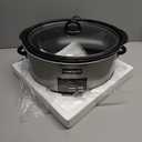 Crock-Pot Large 8-Quart Programmable Slow Cooker with Auto Warm Setting Black Stainless Steel