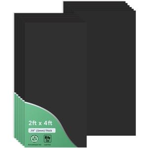 Smooth Black Drop Ceiling Tile 2ft x 4ft, PVC Ceiling Panel 24x48in Waterproof, Washable and Fire-Rated - High-Grade PVC to Prevent Breakage-Cover 80 Sq. Ft-Package of 10 Tiles, 2x4
