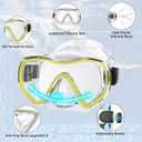 Snorkeling Gear for Adults, Dry Snorkel Set 180 Panoramic Wide View Anti-Fog Scuba Diving Mask, Professional Snorkel Gear for Free Breathing, Swimming, Diving