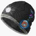 Bluetooth Beanie with a Light, Rechargeable Hat with 4 LED Headlamp & Headphones, Christmas Stocking Stuffers Gifts for Men