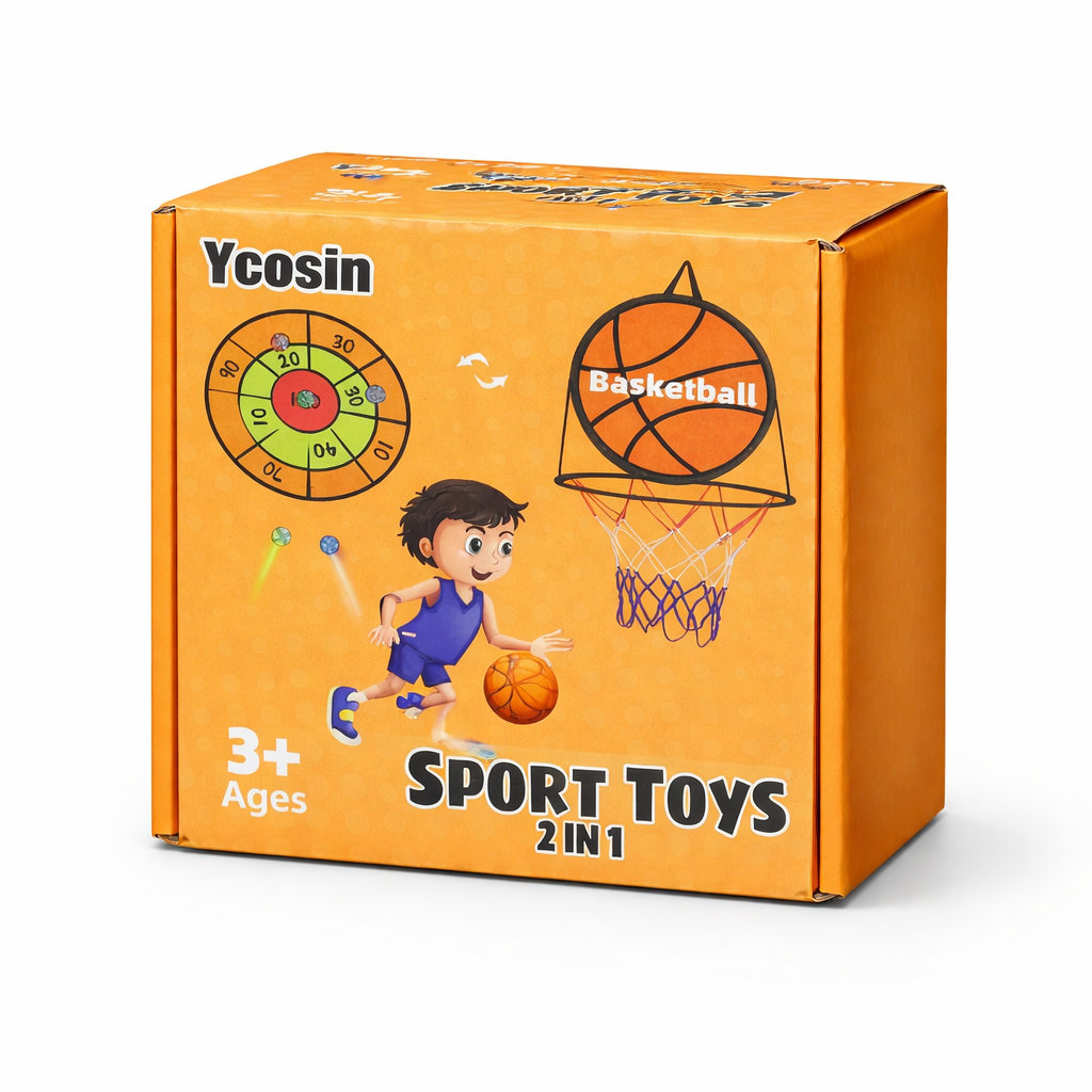 Ycosin Basketball Sport Kids Toys 2 In 1 3+ Ages