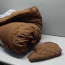 Love's cabin Seersucker Brown Queen Comforter Set 7 Pieces, All Season Bedding Set, Queen Bed in a Bag with Comforter, Flat Sheet, Fitted Sheet, Pillowcase and Pillow Sham (Queen (88"X88"))