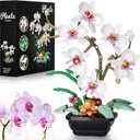 itshWOee Orchid Flowers Bouquet Building Set, Botanical Collection Artificial Plant for Home Dcor, Ideal Gifts for Christmas, Anniversary, Birthday, Mother's Day.