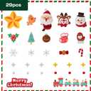 3Ft DIY Felt Christmas Tree for Kids, 29pcs Detachable Ornaments Toddler Wall Hanging Christmas Tree with String Light (Batteries not Included) (Small, Three Layers of Snow Edge)
