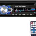 Single Din Car Stereo with CD DVD Player, Bluetooth Hands Free Car Radio Support FM Receiver/USB/AUX/SD Card/Remote Control