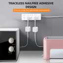 6 Pack Magnetic Cord Organizer White, Adhesive Cable Clips for Desk Nightstand, Cord Management Holder for Wall Car, Wire Keeper for Phone Charger Wires & Charging Cables - White