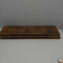BAYKA Floating Shelves, 22.5 inch Rustic Wood Wall Mounted Shelves for Bedroom, Living Room, Kitchen & Office, Hanging Display Shelf with 22 lbs Capacity (Rustic Brown,Set of 2)