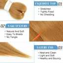 2 x Honey Blonde Braiding Hair Pre stretched 16 Inch 3 Packs, 27# | Professional Soft Yaki Texture Long Braid Extensions, Hot Water Setting for Box Braids Twist & Crochet Braids