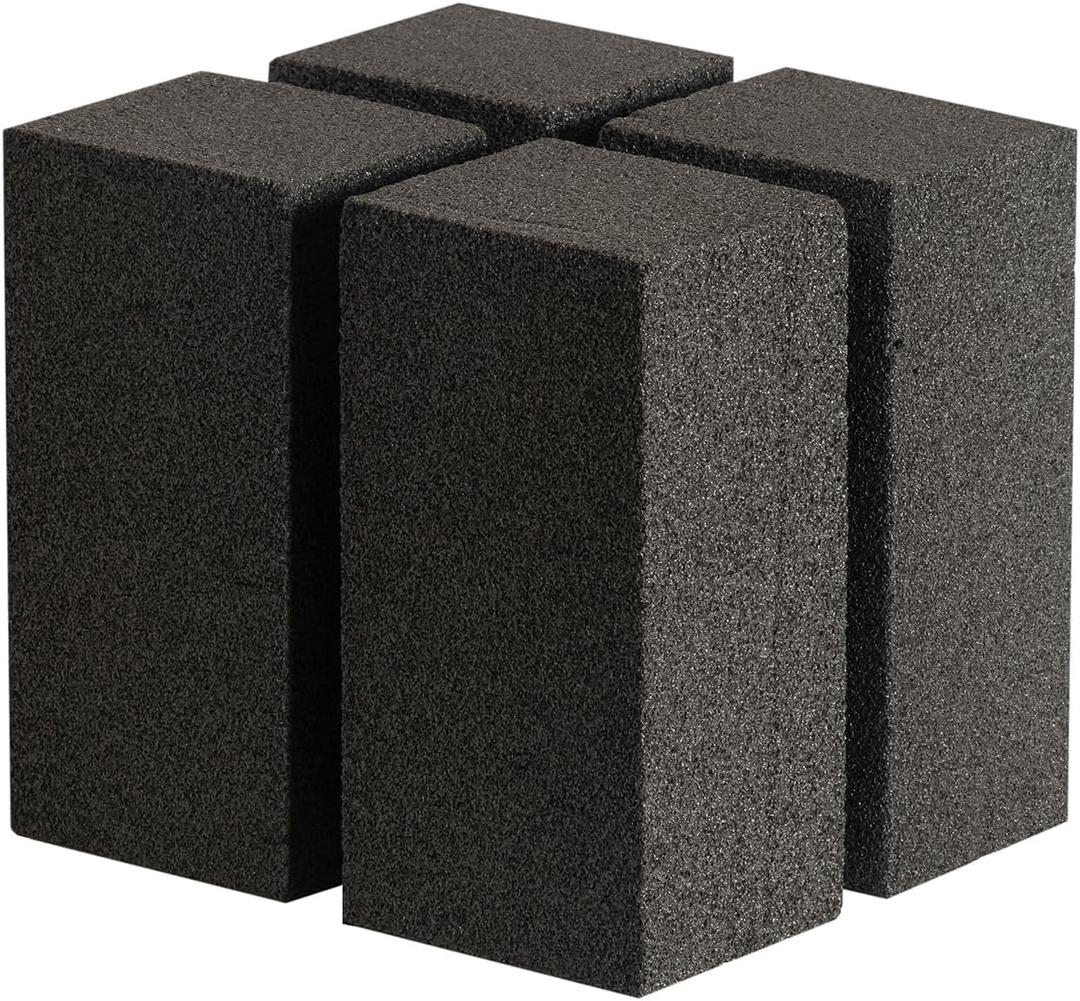 4 Pack Grill Cleaner Brick for Outdoor&Restaurant. Heavy Duty Grill Cleaning Brick. Pumice Stone Cleaner Tool Grill Brick for Cleaning Flat Top Grills Griddles Effectively Without Harsh Chemicals