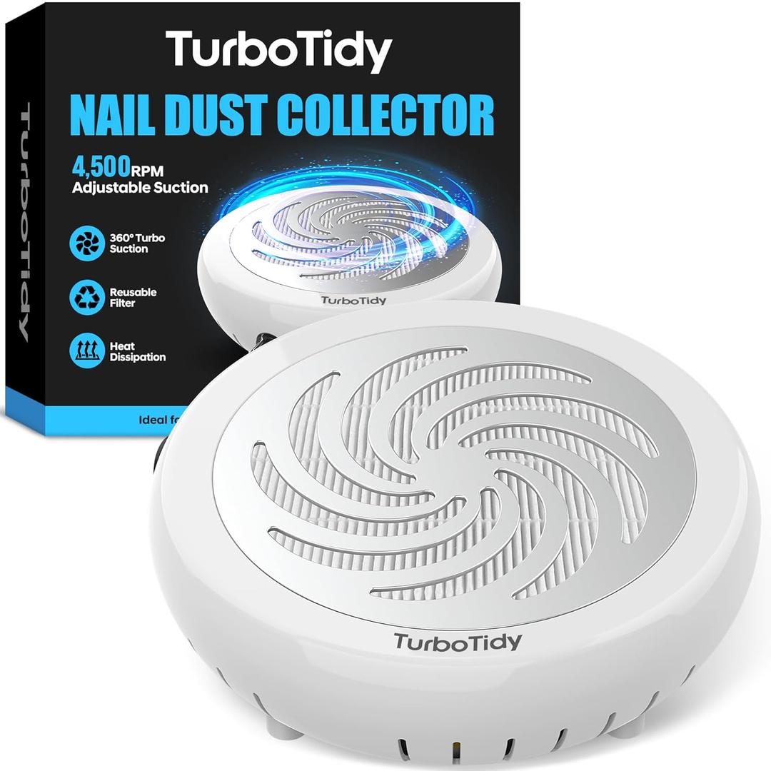 Nail Dust Collector, Nail Stuff with Adjustable Suction, Reusable Filter Nail Vacuum Machine for Acrylic Nails, Gel Nails, Nail Supplies, and Home Salon