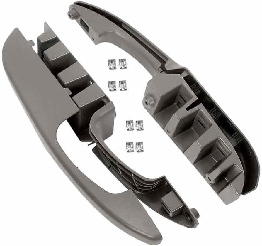 NewYall Pair Grey Interior Door Pull Handle Armrest for 2003-2018 Chevrolet Express GMC Savana 1500 2500 3500 Inner Left Driver and Right Passenger Side 25750064 10388390