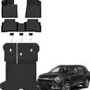Auxko All Weather Floor Mats Cargo Mat with Backrest Mat for Kia Sportage 2023-2025 2026 Hybrid TPE Liners Accessories Guard Odorless Anti-Slip Floor Liners Trunk Tray with Back Seat Protectors