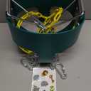 High Back Full Bucket Toddler Swing Seat with Yellow Coated Chains Fully Assembled Baby Swing Set Accessories (Green)