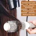 Round Brush Set for Blow Drying Curling, Professional Ceramic Ion Thermal Barrel Brush Leaves Hair Shiny Heat Styling Brush 5 Different Sizes Works Very Well with The Blow Dryer