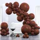 PartyWoo Brown Balloons 100 pcs Different Sizes of 36 18 12 10 5 Inch Dark Brown Boho Neutral Coffee Latex Helium Balloon Arch Kit Garland for Wedding Baby Shower Birthday Party Decorations Brown-F08