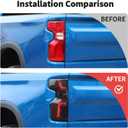 JWWY Tail Light Rear Light Garnish Cover Trim Fit for 20222026 Chevrolet Chevy Silverado, Rear Taillight Lens Overlay Exterior Accessories, Smoked Black