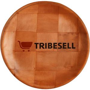 10" Woven Wood Plates (Pack of 3) | Durable, Lightweight, Eco-Friendly Wooden Dinner Plates for Events, Catering, and Daily Use