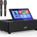 InAndOn Karaoke Machine: All-in-one Karaoke Player with 12.2" HD Touchscreen, 2 UHF Wireless Mics, 800W Peak Power 6.5in Subwoofers Professional KTV Singing Karaoke Machine System Black