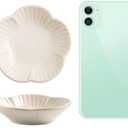 2 x Ring Holder Dish, Key Bowl, Ceramic Jewelry Tray, Trinket Dish, Decorative Plate for Friend Sister Mother Daughter (white)