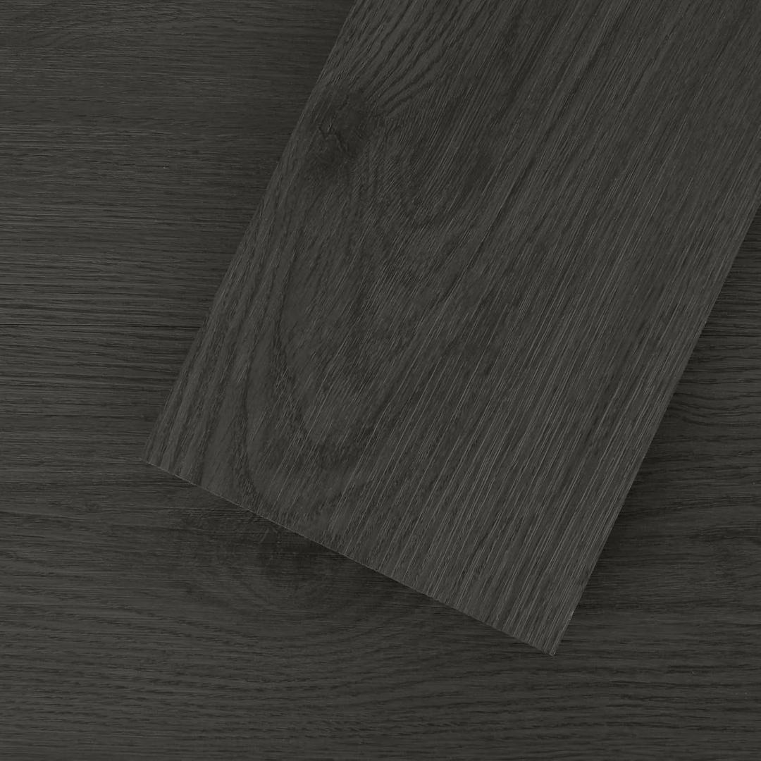 MULGREAT Peel and Stick Tile, 54 Sq.Ft 2mm Thicken Vinyl Plank Flooring, 36 Pieces 36"x6" DIY Self Adhesive Waterproof Wood Floor Tiles for Renters Bedroom, Black Oak