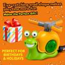 Snail T-Ball Water Sprinkler  Summer Backyard & Lawn Toys, Great for Kids Ages 3-8, Birthday Party & Pool Play