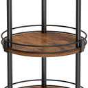 Snughome Lazy Susan Organizer, 3 Tier Rotating Spice Rack, Turntable Lazy Susan Kitchen Countertop Organizer, 10.2" x 10.2" x 18.5", Rustic Brown